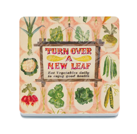 Turn Over A New Leaf Fridge Magnet Metal Signs