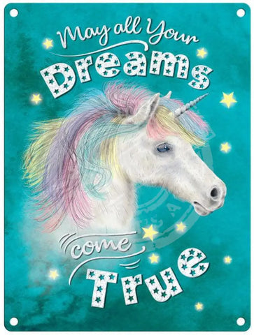 Unicorn Dreams come true Fridge Magnet Metal Signs