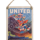 United Nations Dangler Metal Signs