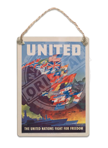 United Nations Fridge Magnet Metal Signs