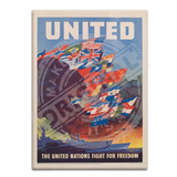 United Nations Fridge Magnet Metal Signs