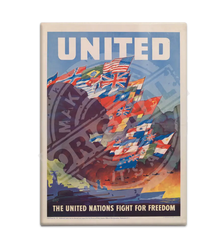 United Nations Fridge Magnet Metal Signs