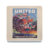 United Nations Melamine Coaster Metal Signs