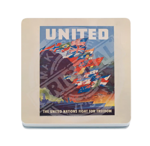 United Nations Fridge Magnet Metal Signs