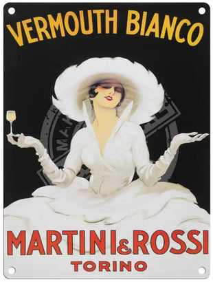 Martini & Rossi Vermouth Bianco metal sign