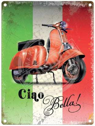 Vespa - Ciao Bella metal sign