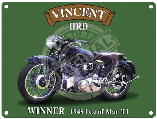 Vincent HRD 1948 Isle of Man TT metal sign