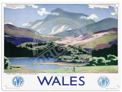 Wales Cader Idris metal sign