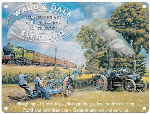 Ward and Dale Sleaford Farming scene metal sign