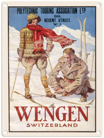 Wengen Switzerland ski poster