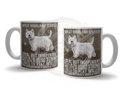 West Highland Terrier dog characteristics metal sign