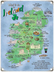What to do in Ireland metal sign