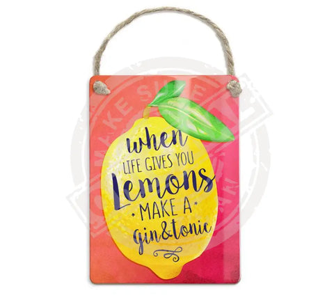 When life give you lemons metal fridge magnet