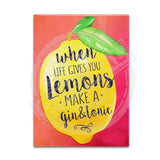 When life give you lemons metal fridge magnet