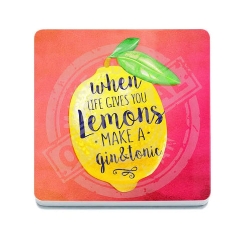 When life give you lemons metal fridge magnet