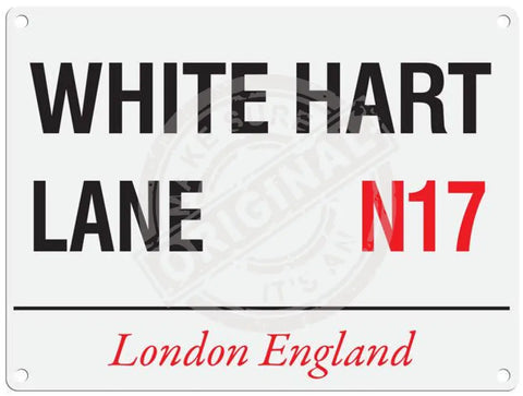 White Hart lane London N17 metal sign