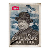 Winston Churchill let us go forward together fridge magnet