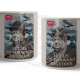 Winston Churchill let us go forward together mug