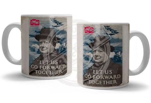 Winston Churchill let us go forward together fridge magnet