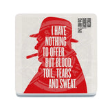 Winston Churchill Blood Toil Tears and sweat coaster