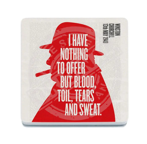 Winston Churchill Blood Toil Tears and sweat fridge magnet