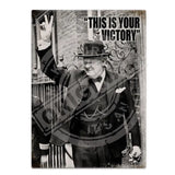 Winston Churchill - This is your victory Fridge Magnet Metal Signs