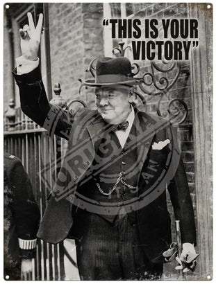 Winston Churchill - This is your victory Mini Metal Sign 15cm x 20cm Metal Signs