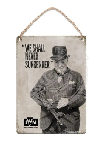 Winston Churchill we shall never surrender fridge magnet