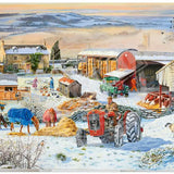 Trevor Mitchell Winter on the Farm Metal Sign