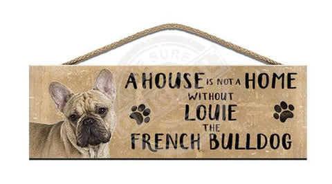 Personalised french bulldog wooden sign