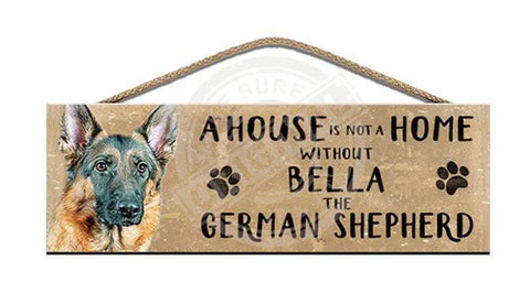 Personalised german shepherd wooden sign