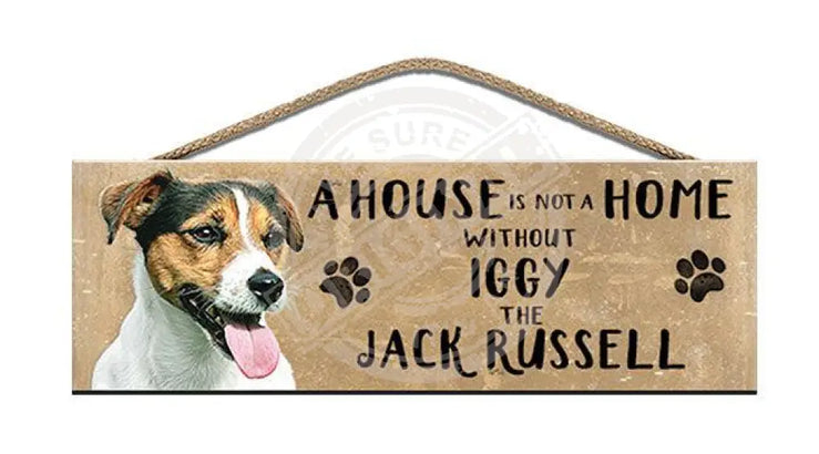 Personalised jack russell wooden sign