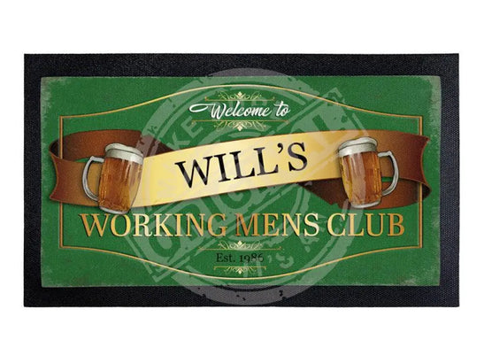 Working Mens Club personalised bar runner