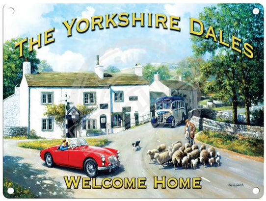 Yorkshire Dales Welcome by Kevin Walsh metal sign