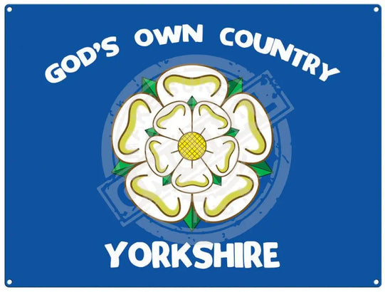 Yorkshire God's Own Country metal sign