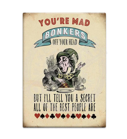 You’re Mad Bonkers Fridge Magnet Metal Signs