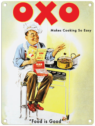Oxo makes cooking so easy metal sign