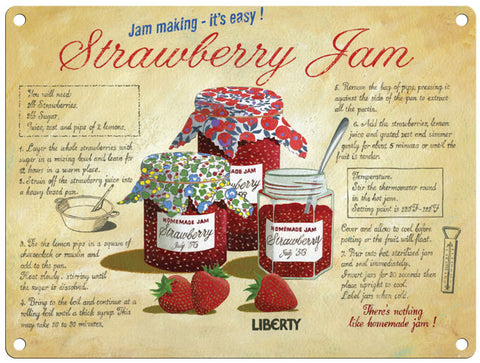 Strawberry Jam - Martin Wiscombe metal sign