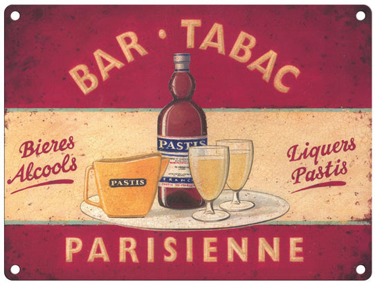 Bar Tabac parisienne metal sign