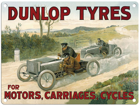 Dunlop Tyres vintage metal sign