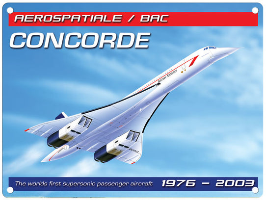 Concorde 1976 - 2003 metal sign