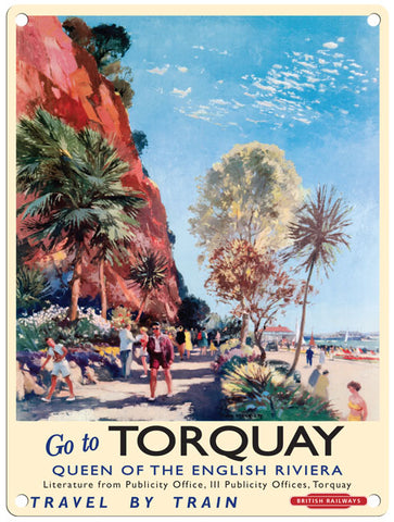Go to Torquay queen of the English riviera metal sign