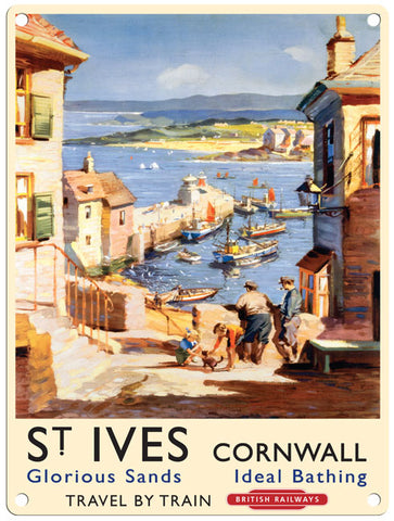 St Ives Cornwall metal sign