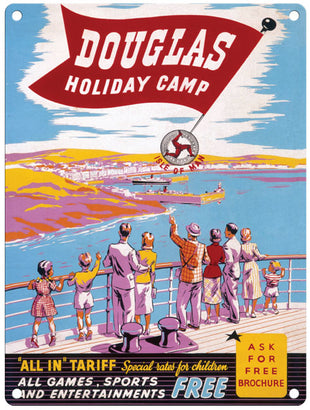 Douglas Holiday Camp Isle of Man retro metal sign
