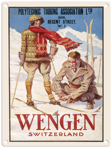 Wengen Switzerland ski poster