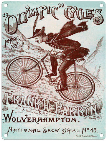 Frank Parkyn Olympic Cycles metal sign