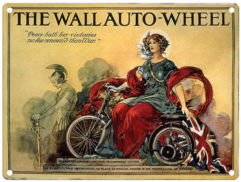 The Wall Auto-Wheel metal sign