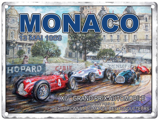 Monaco 13 Mai 1958 Grand Prix metal sign