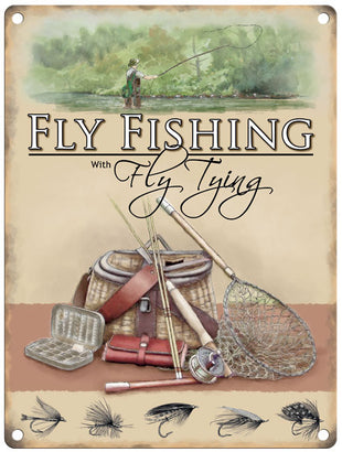 Fly Fishing metal sign
