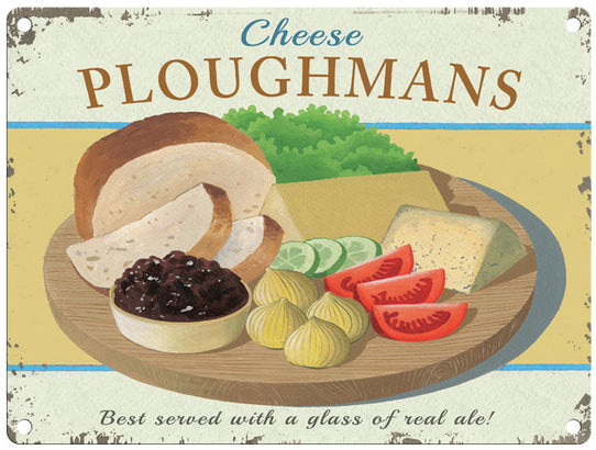 Cheese Ploughmans Lunch metal sign